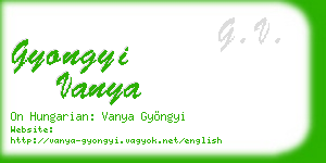 gyongyi vanya business card