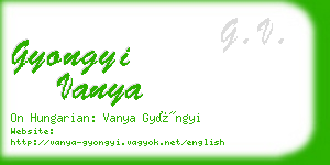 gyongyi vanya business card